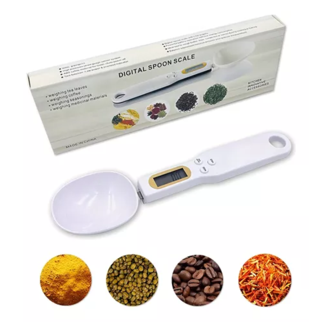 "Cuchara Medidora Digital con Balanza Precisa – Ideal para Cocina y Repostería"